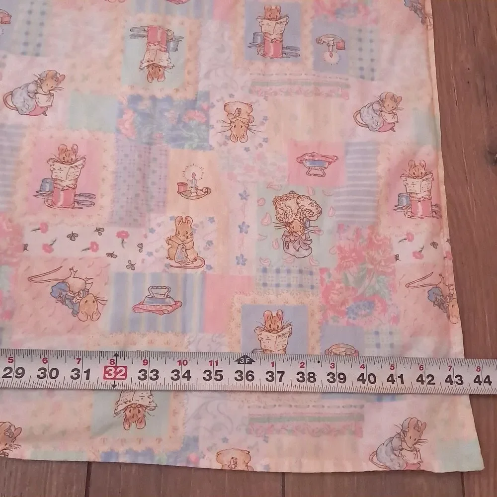 Beatrix Potter Peter Rabbit fabric pastel patchwork Frederick Warne 1990s cotton